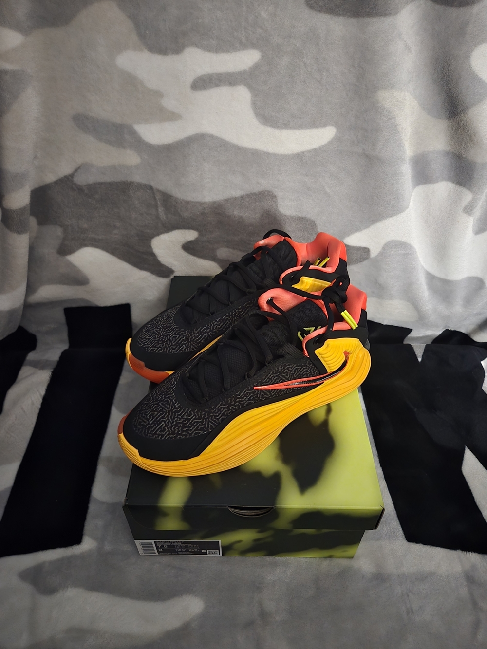 Nike Men’s Athletic Shoes - Black, Yellow, Orange